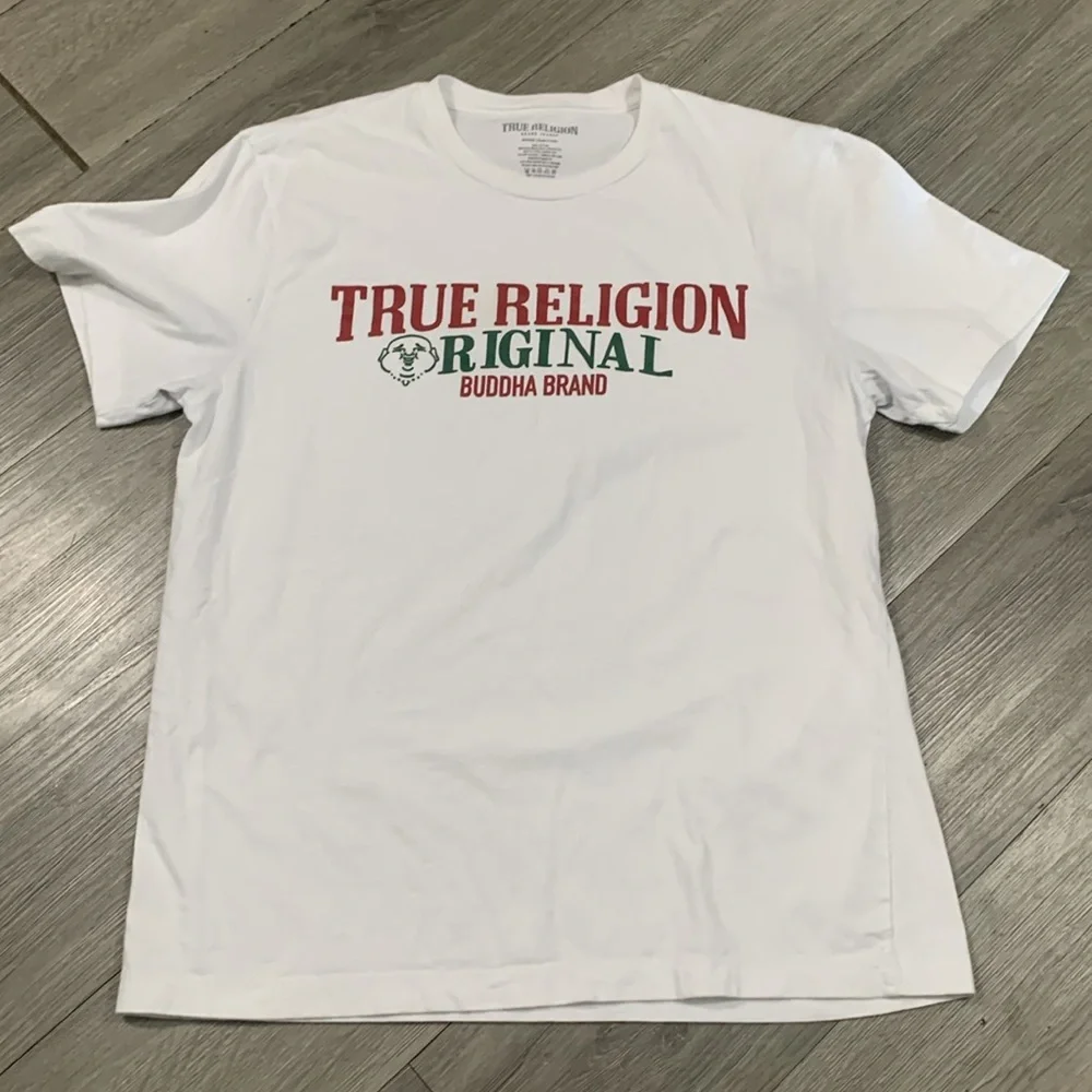 True Religion Original Buddha Brand 100% Cotton Screen‎ Print Tee size M